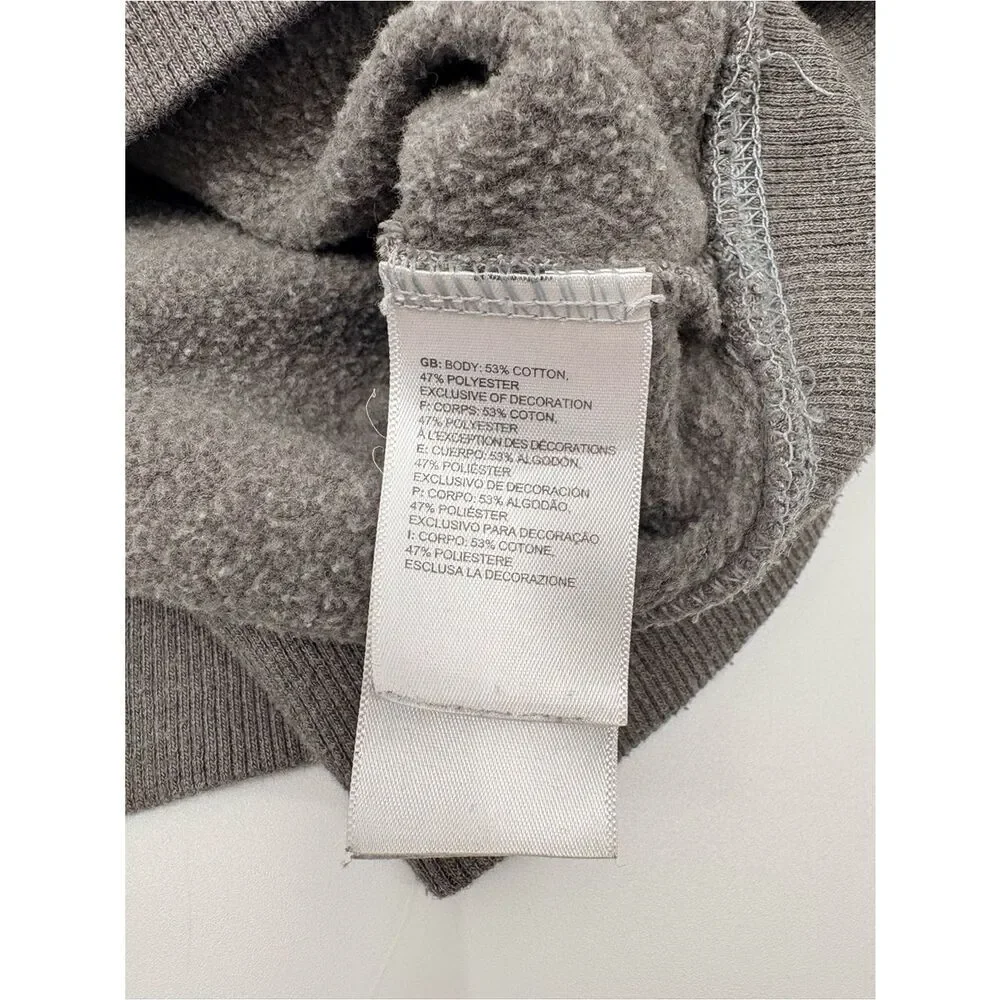 The North Face Men’s Grey Crewneck Sweatshirt with White Logo